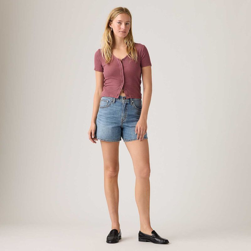 Levi's Cinch Mid-Thigh Lift Up Jean Shorts image number 3